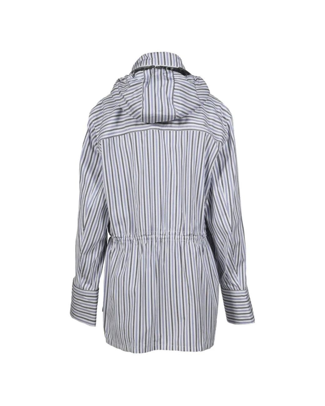 Rabanne Gray Striped Drawstring Jacket