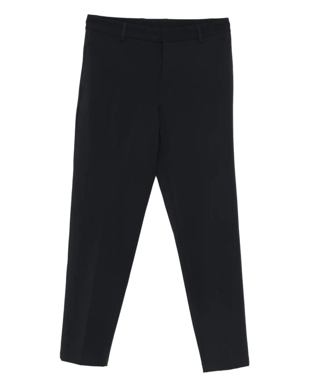 Emporio Armani Blue Pressed-Crease Trousers for men