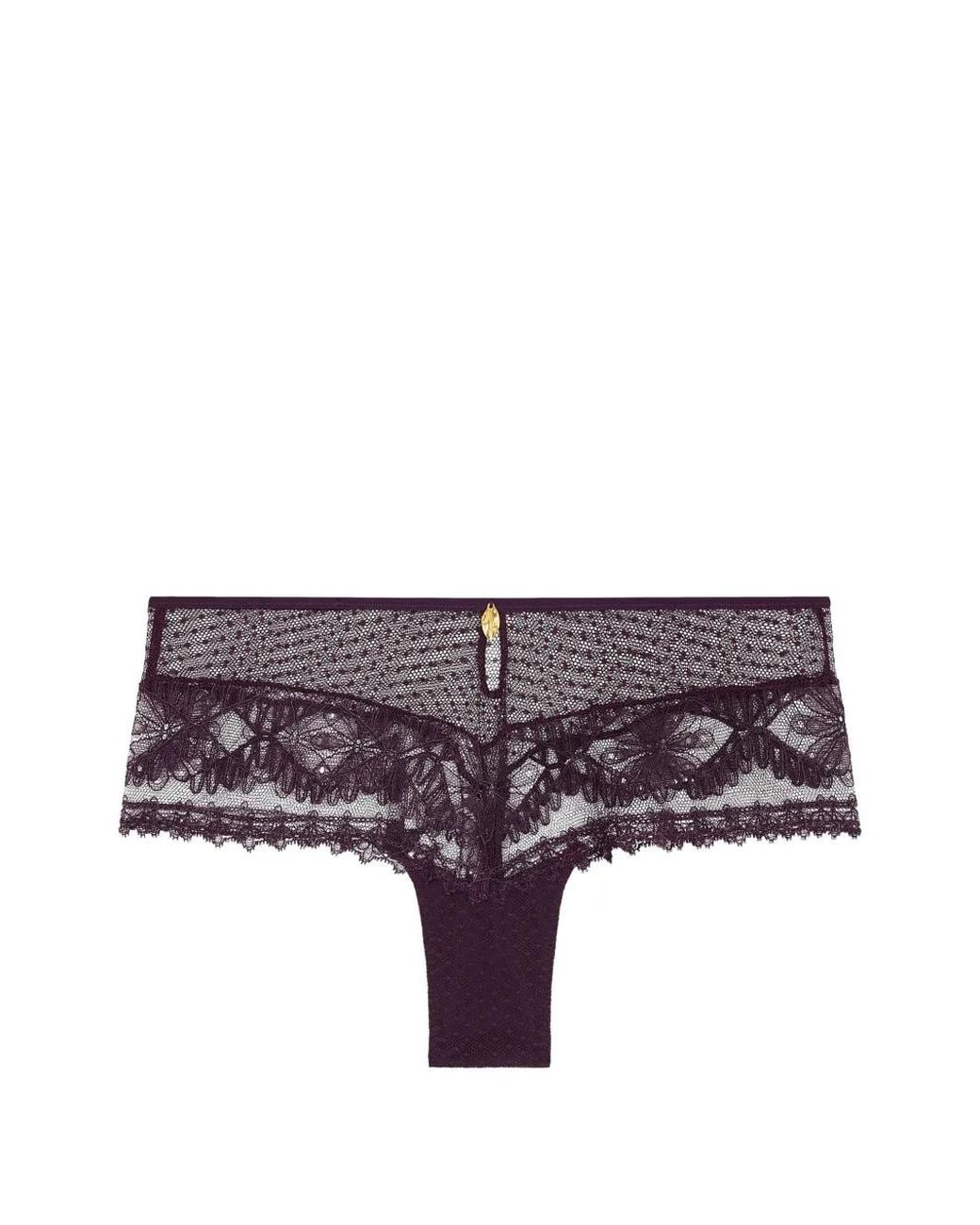 Aubade Purple Mystery Of Love Lace-Trim Briefs