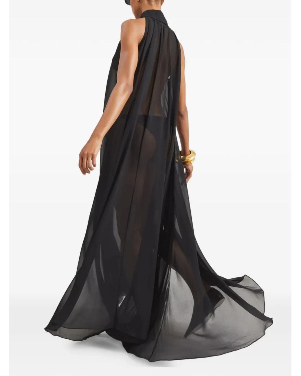 Frankie Shop Black Sukie Sleeveless Maxi Dress