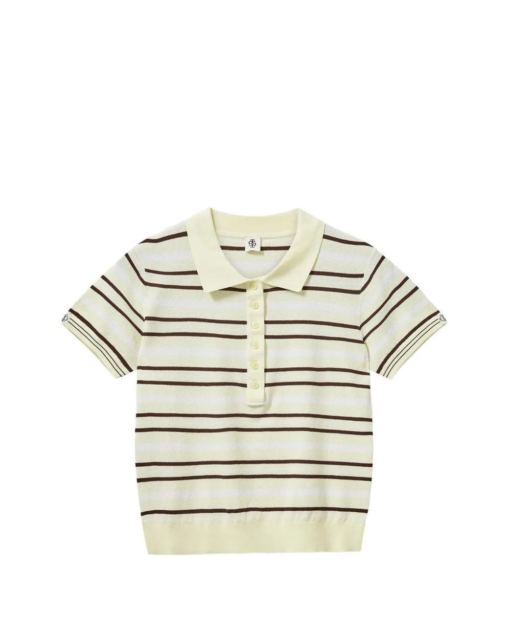 THE GARMENT Yellow Striped Polo Shirt