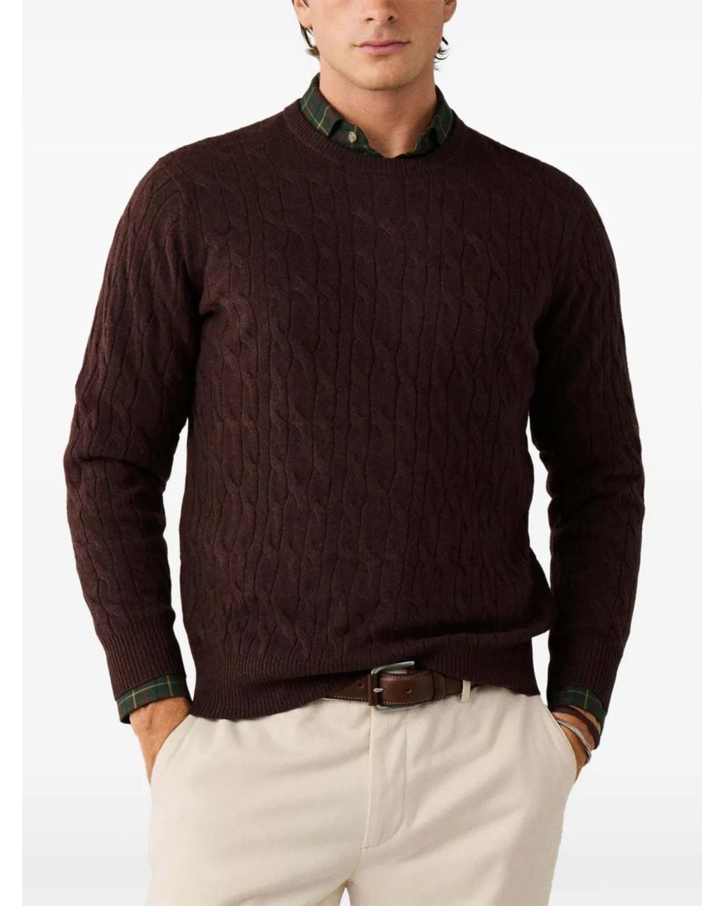 Hackett Pullover Mit Zopfmuster in Red für Herren