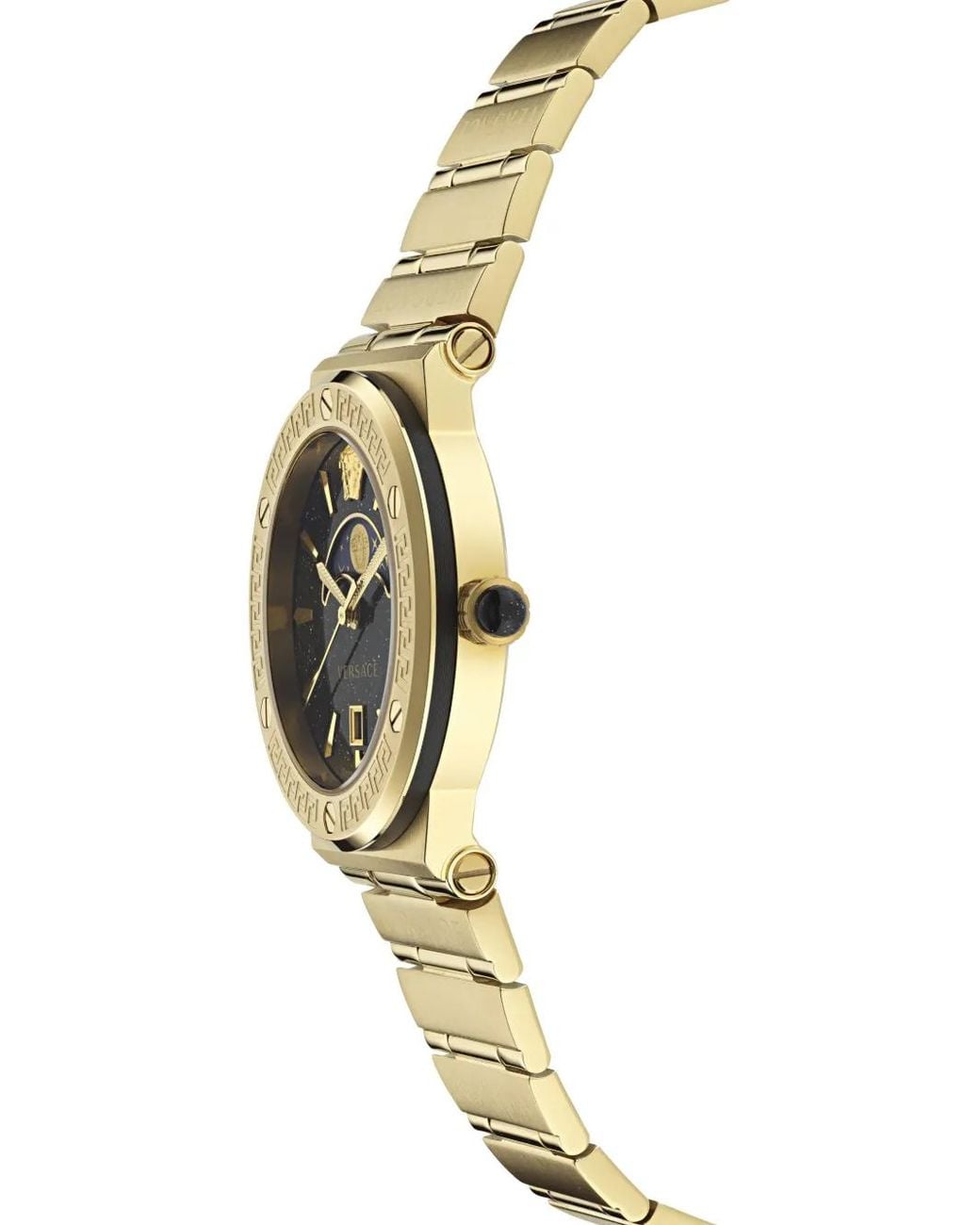 Versace Metallic Greca Logo Moonphase 38Mm Watch