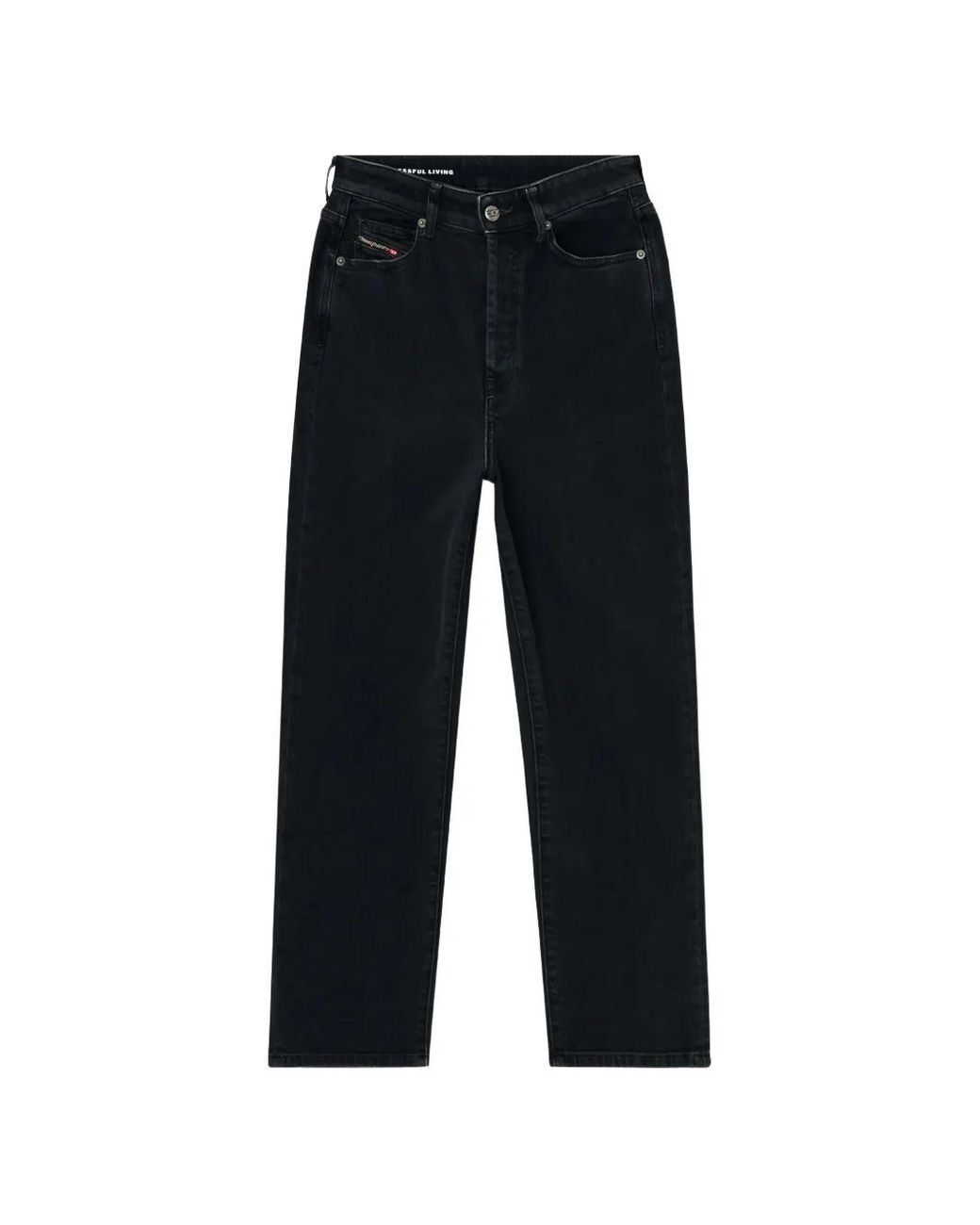 DIESEL Black Regular Jeans High Waist 1981 D-Went