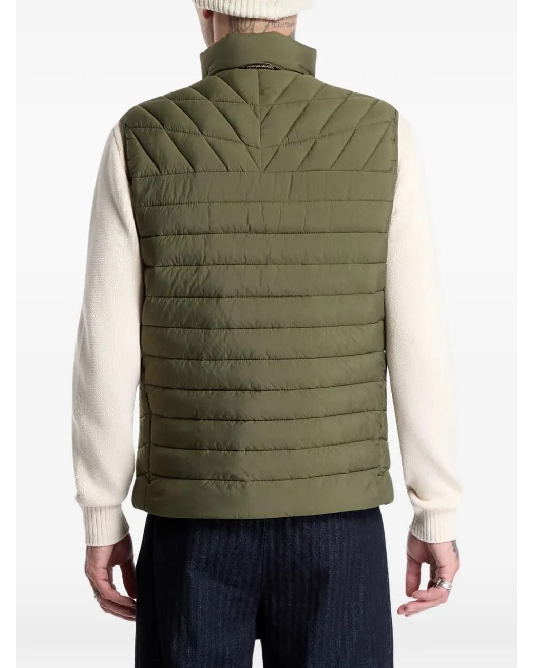 Napapijri Green Lapaz Quilted Gilet for men