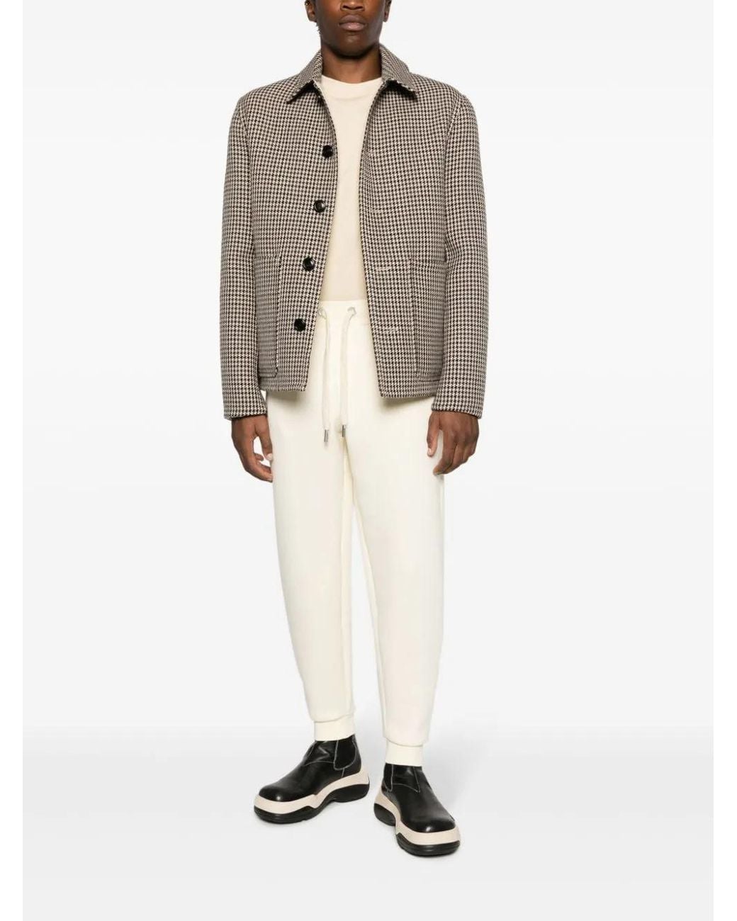 AMI White Logo-patch Drawstring Track Pants