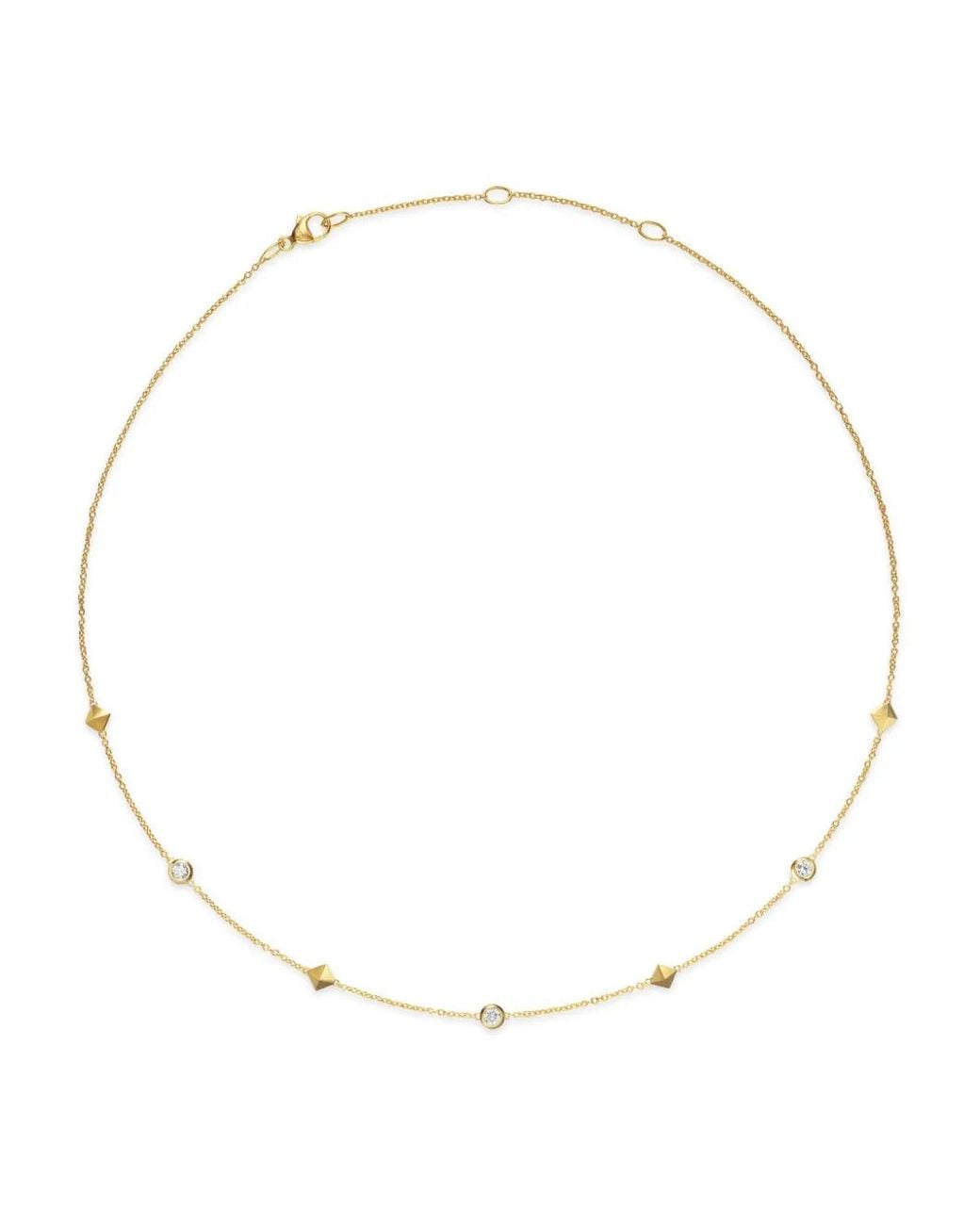 David Yurman White 18Kt Renaissance Station Diamond Necklace (4.6Mm)