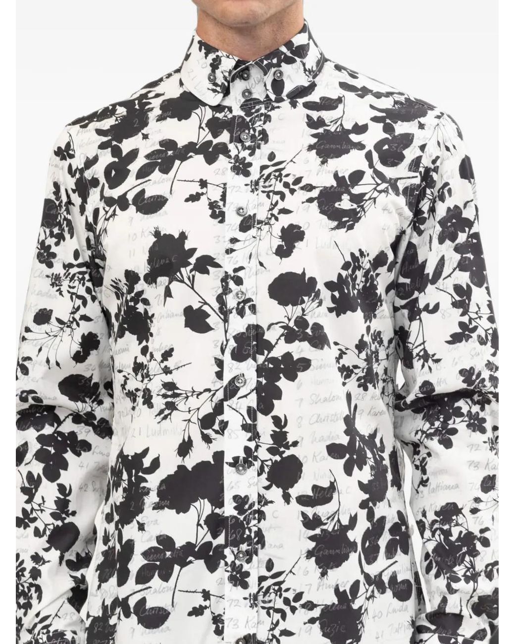 Vivienne Westwood White Krall Floral-Print Shirt for men