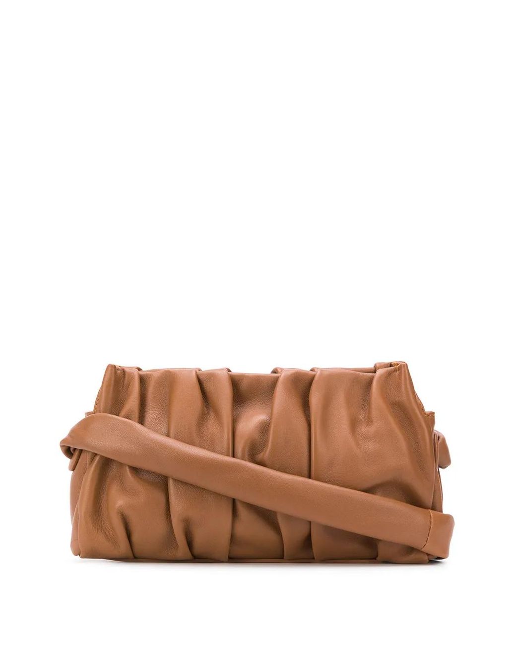 Elleme Brown Ruched Shoulder Bag