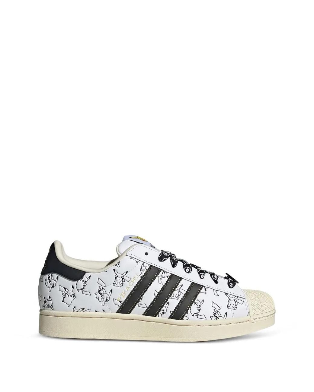 Adidas Originals White X Pokémon Pikachu Superstar Sneakers for men