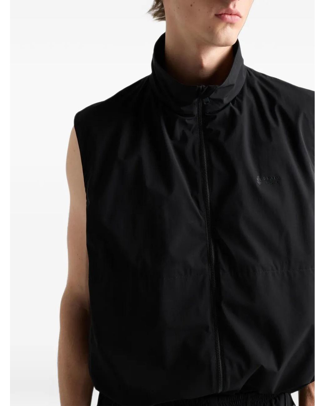 Prada Re-Nylon Bodywarmer in het Black voor heren