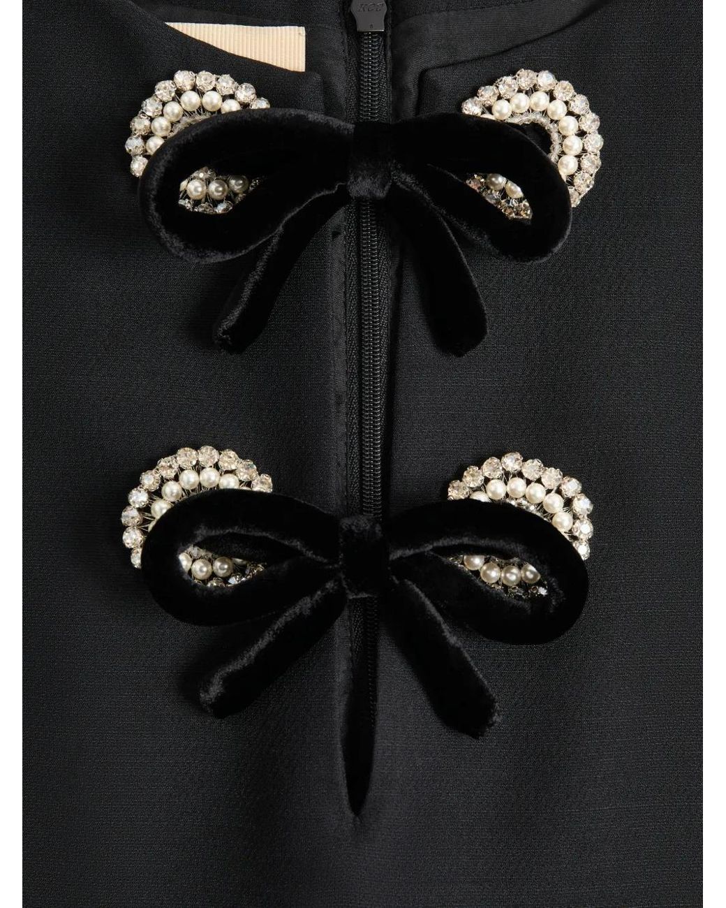 Valentino Garavani Black Bow-Embellishment Maxi Dress