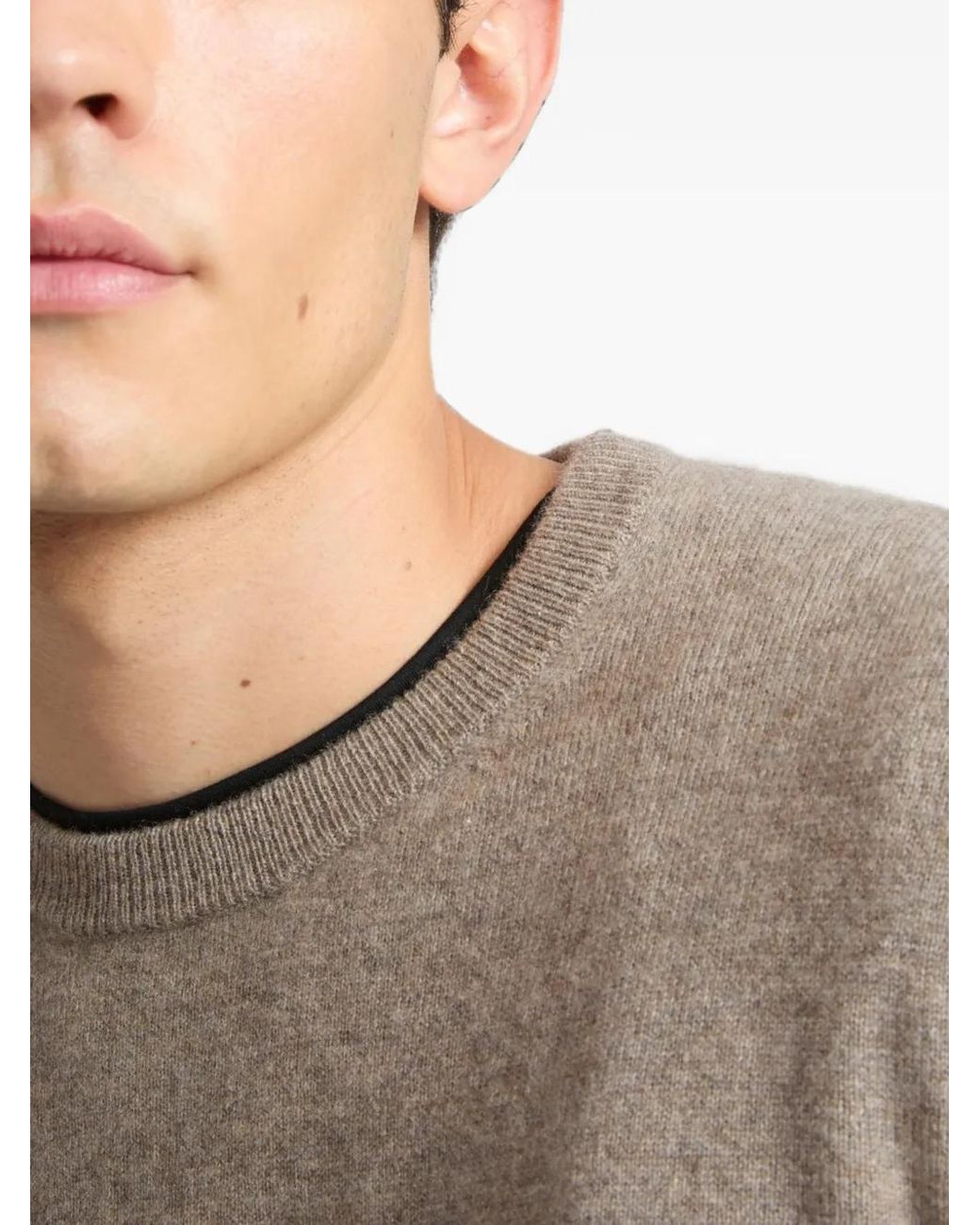 Yves Salomon White Pull En Cachemire À Col Rond for men