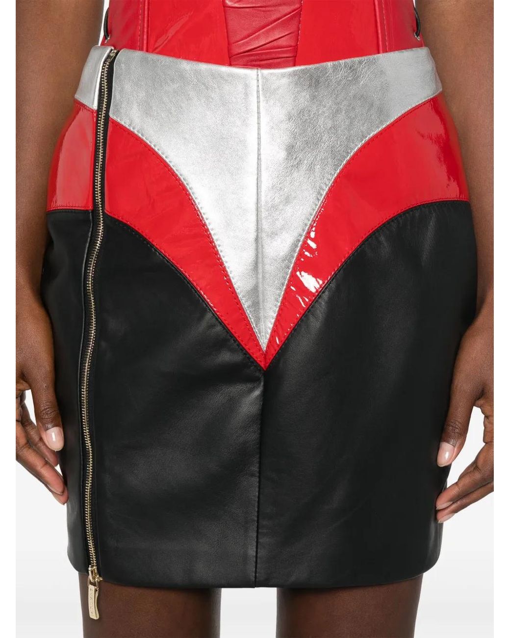 MITILIANE COUTURE Black Leather Mini Skirt