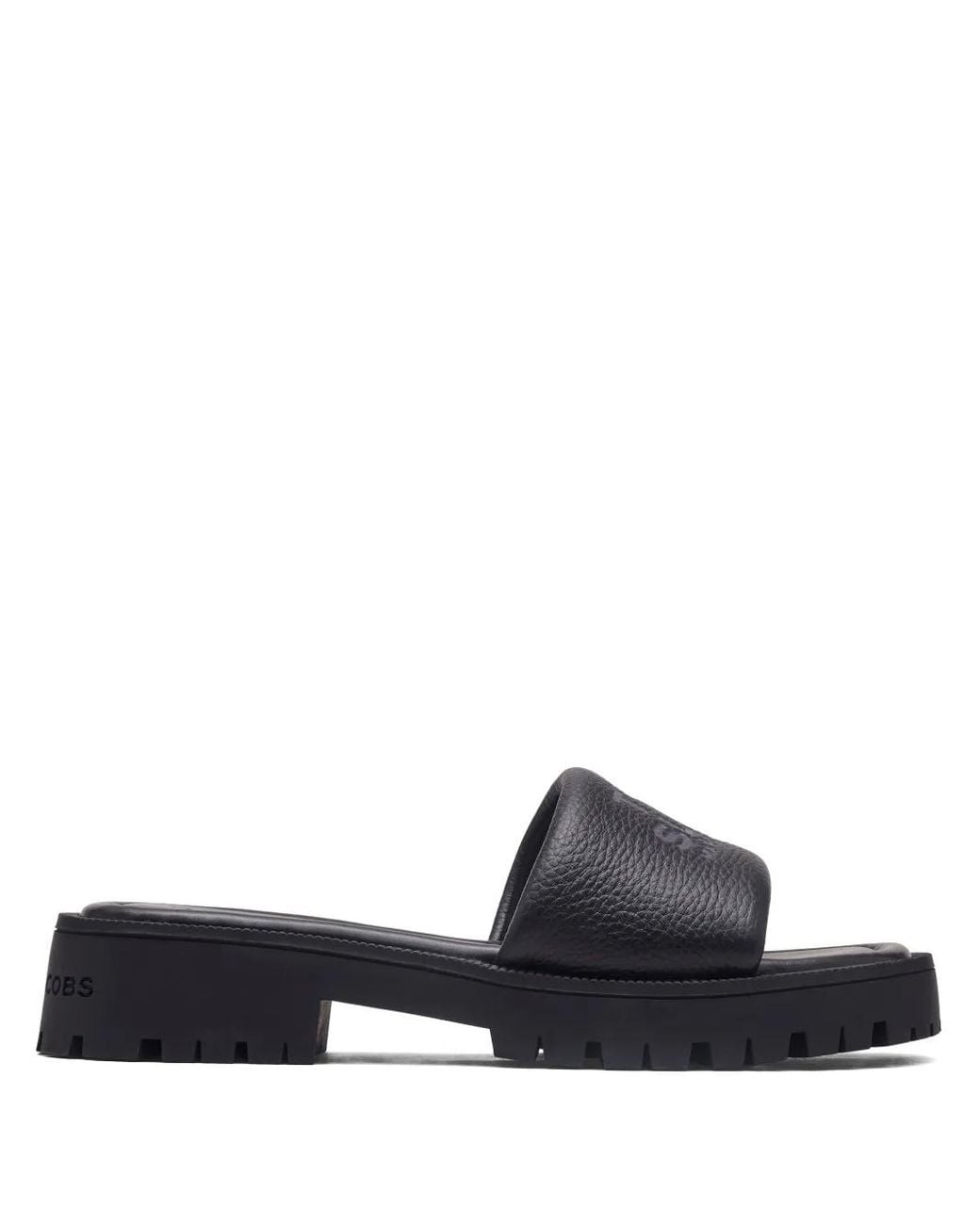 Marc Jacobs Black Leather Slides