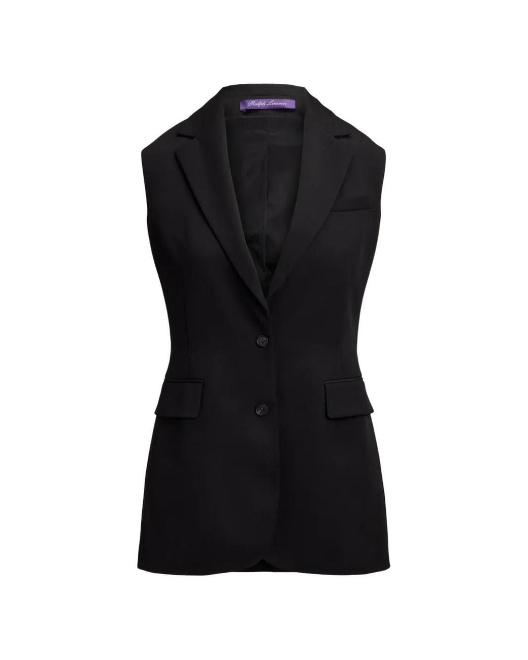 Ralph Lauren Black Randy Single-Breasted Gilet