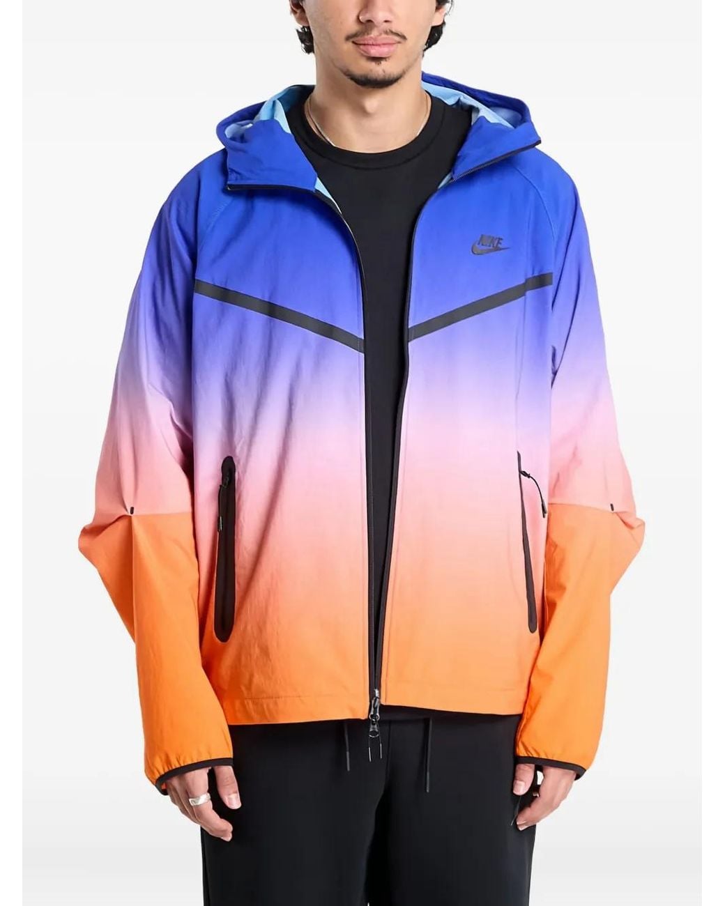 Nike Blue Zip-Fastening Hooded Jacket for men