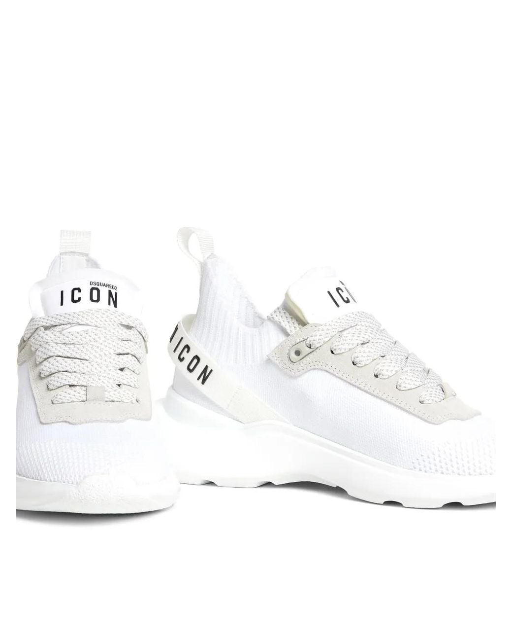 DSquared² White Icon-Strap Low-Top Sneakers