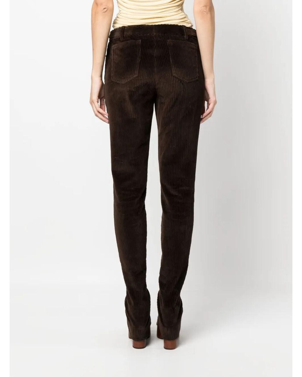 Dolce & Gabbana Black Bell-bottom Corduroy Pants