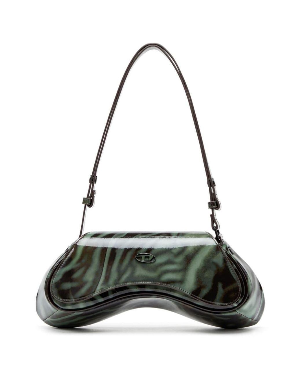 DIESEL Play Zebra-Print Crossbody Bag in Green | Lyst Canada