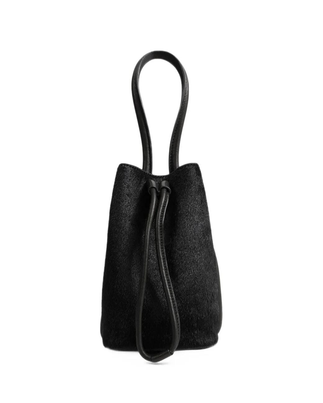 Uma Wang Black Small Drawstring-Fastening Bucket Bag