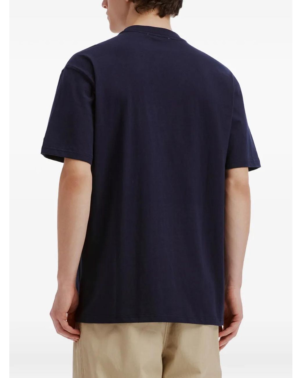 Chocoolate Blue Graphic-Print Cotton T-Shirt for men