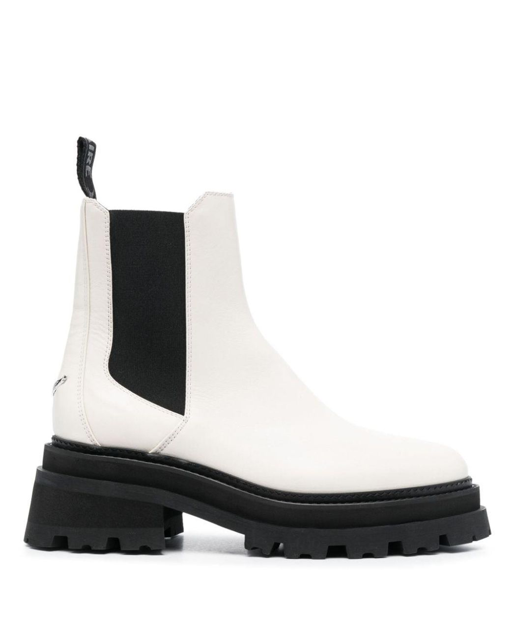 Zadig & Voltaire Ride Ankle Leather Boots in White | Lyst