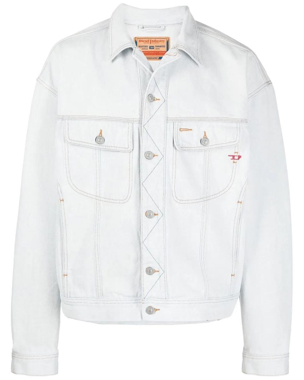 DIESEL White D-Lillo Denim Jacket for men