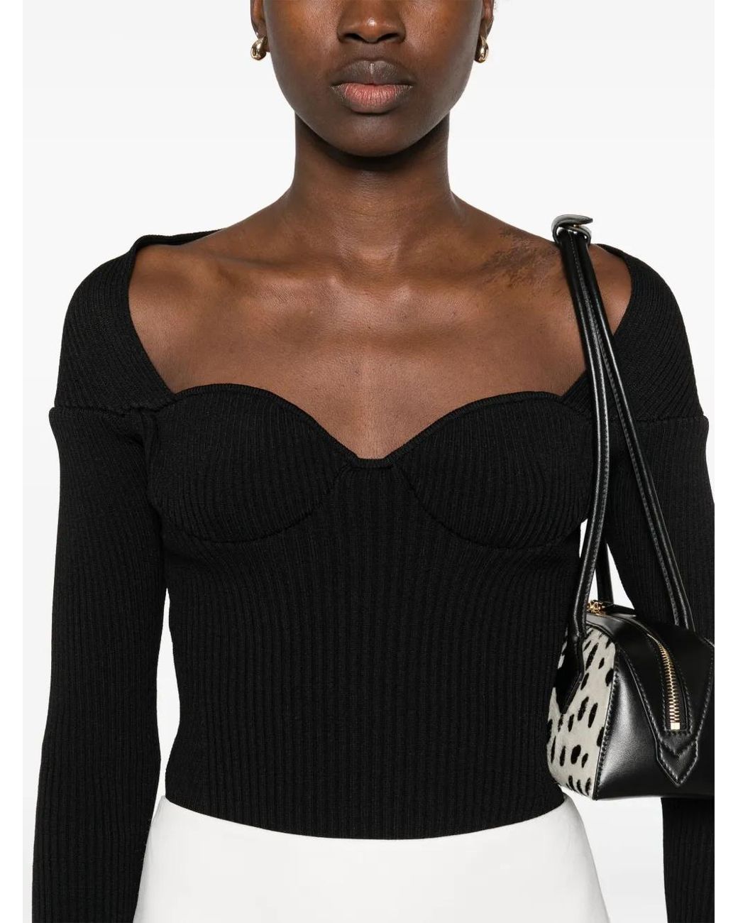 Magda Butrym Black Ribbed Sweater