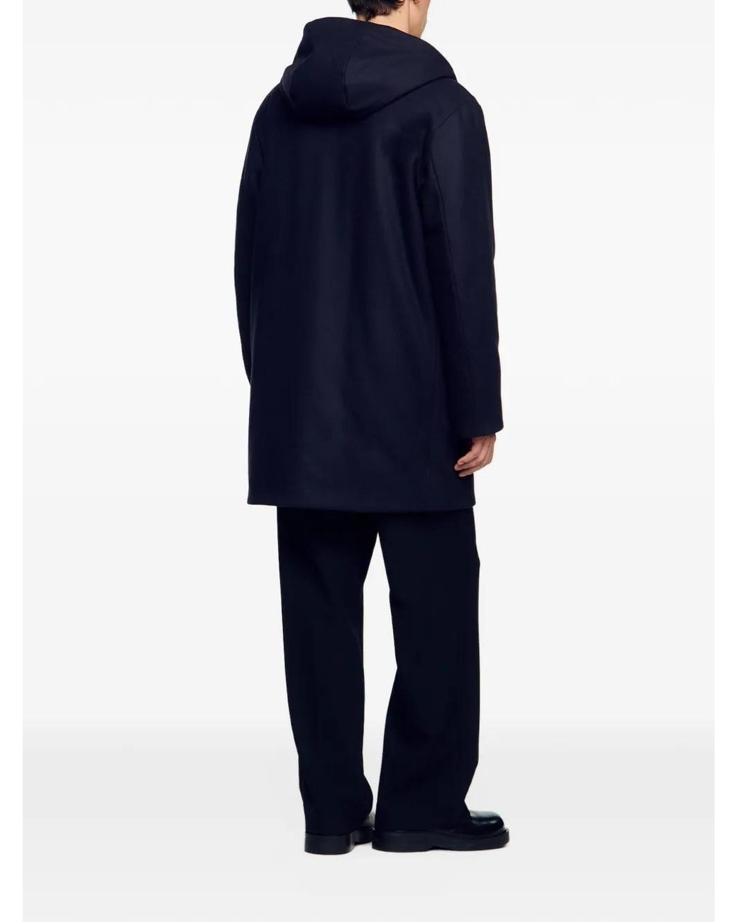 Sandro Blue Wool And Cashmere Parka for men