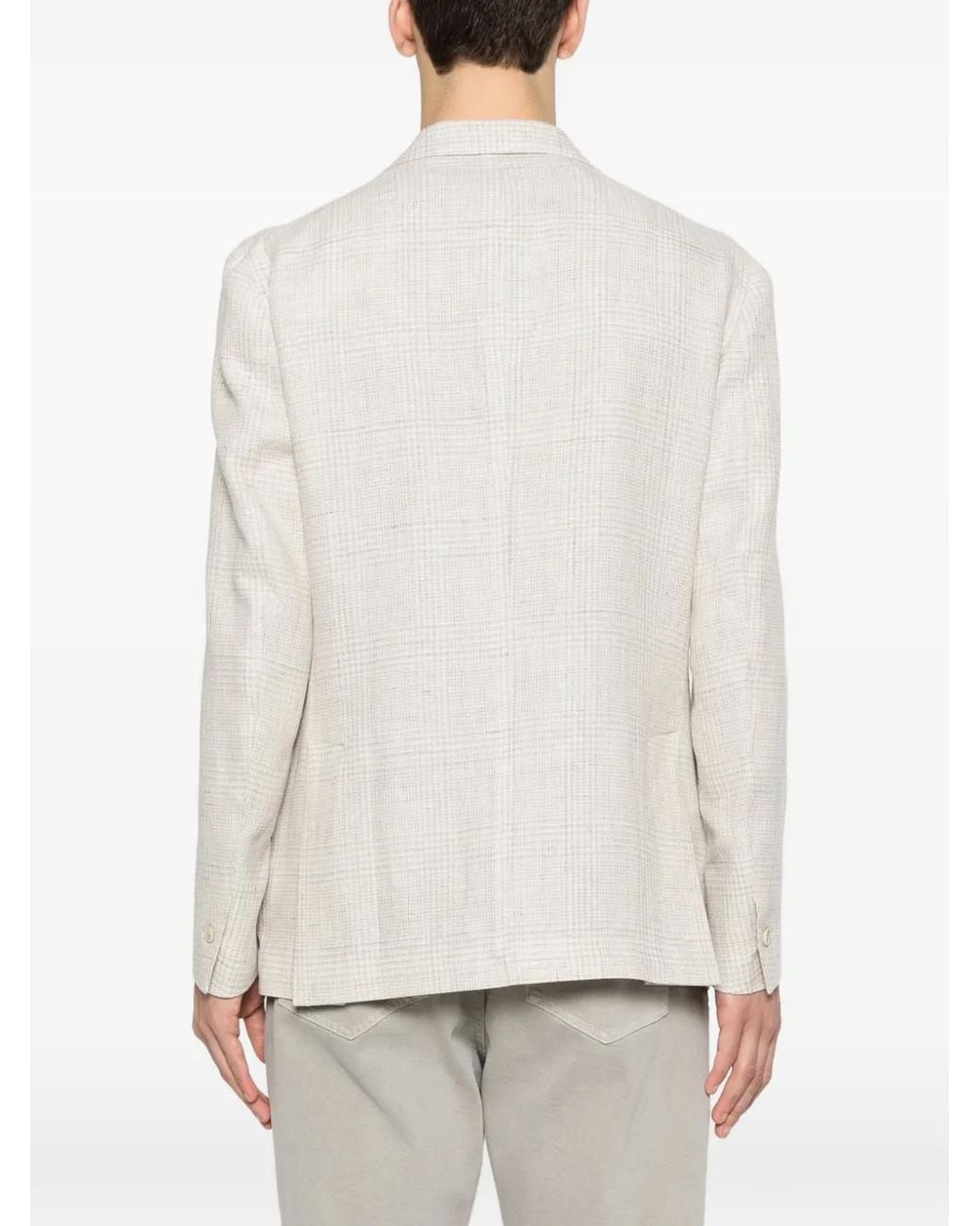 Eleventy White Veste Douce À Simple Boutonnage for men