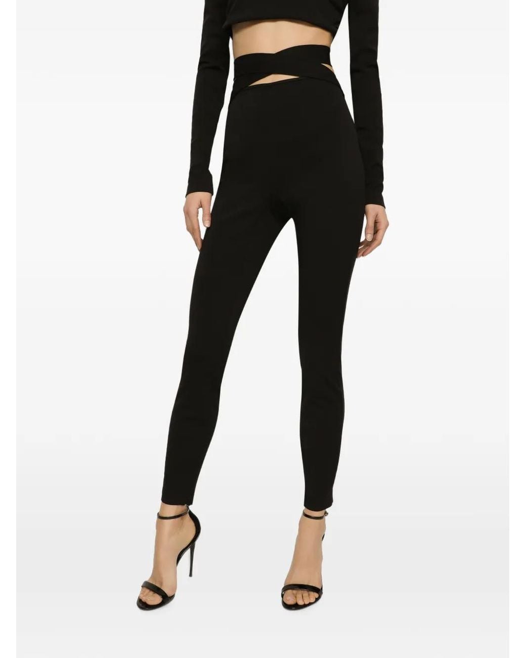 Dolce & Gabbana Black Ankle-Zip Leggings