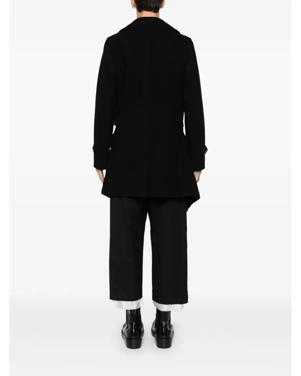 COMME DES GARÇON BLACK Black Double-Breasted Coat