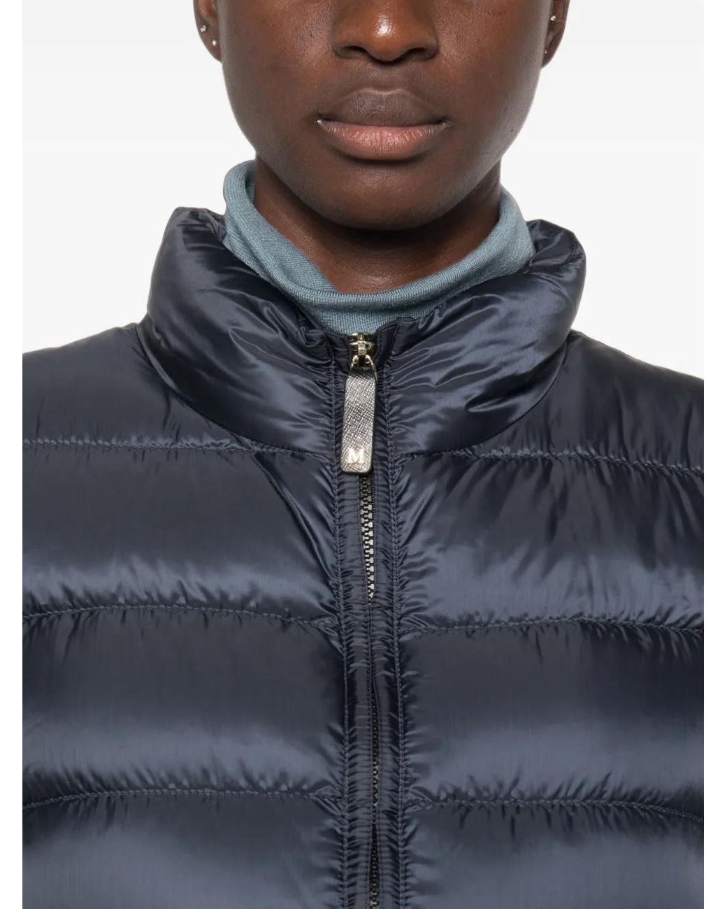 Max Mara Blue The Cube Quilted Gilet