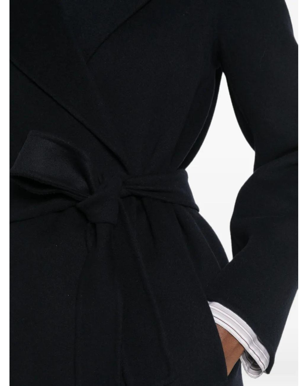 Abrigo Poldo Con Cinturón Max Mara de color Black