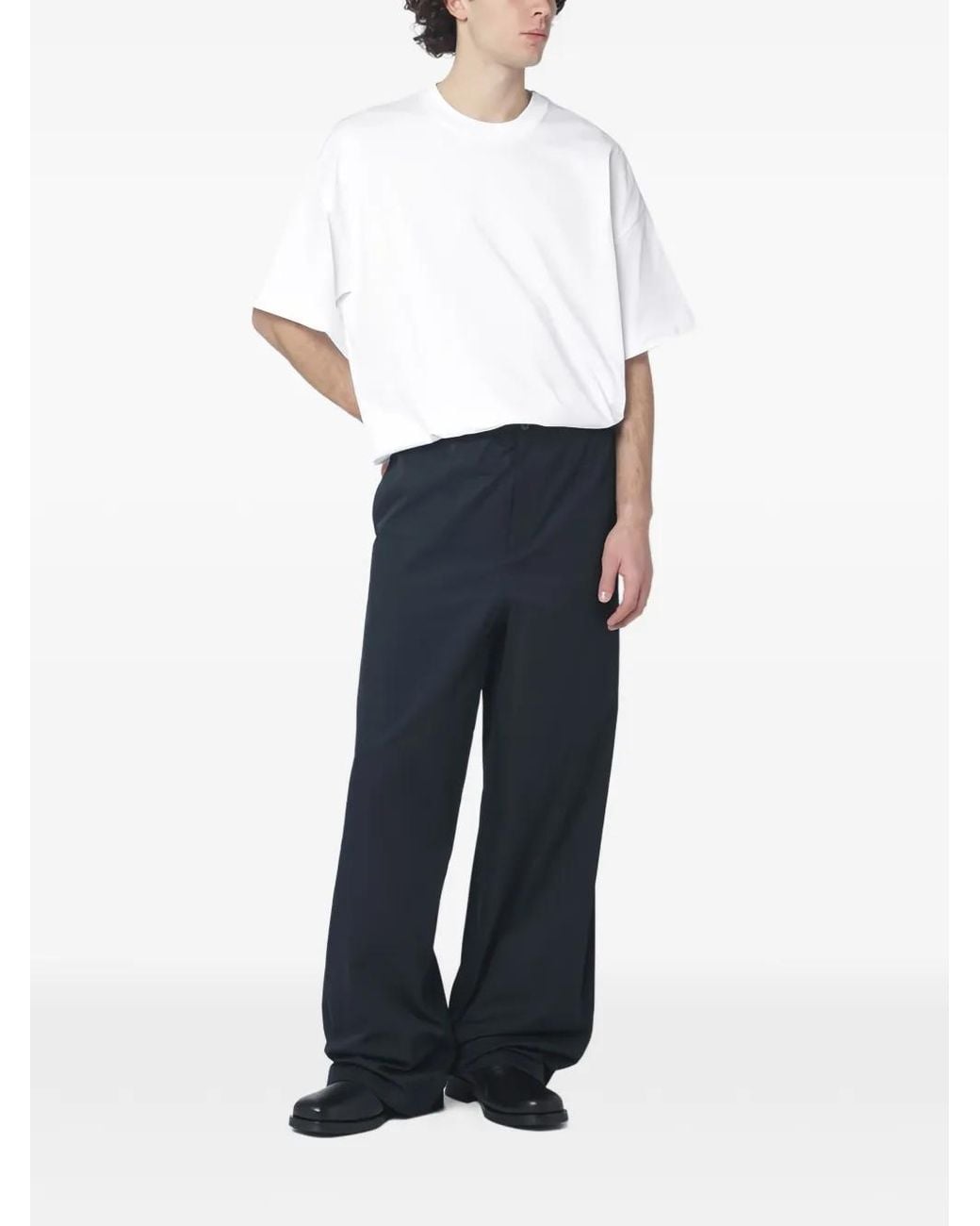 Jil Sander Blue Elasticated Trousers for men