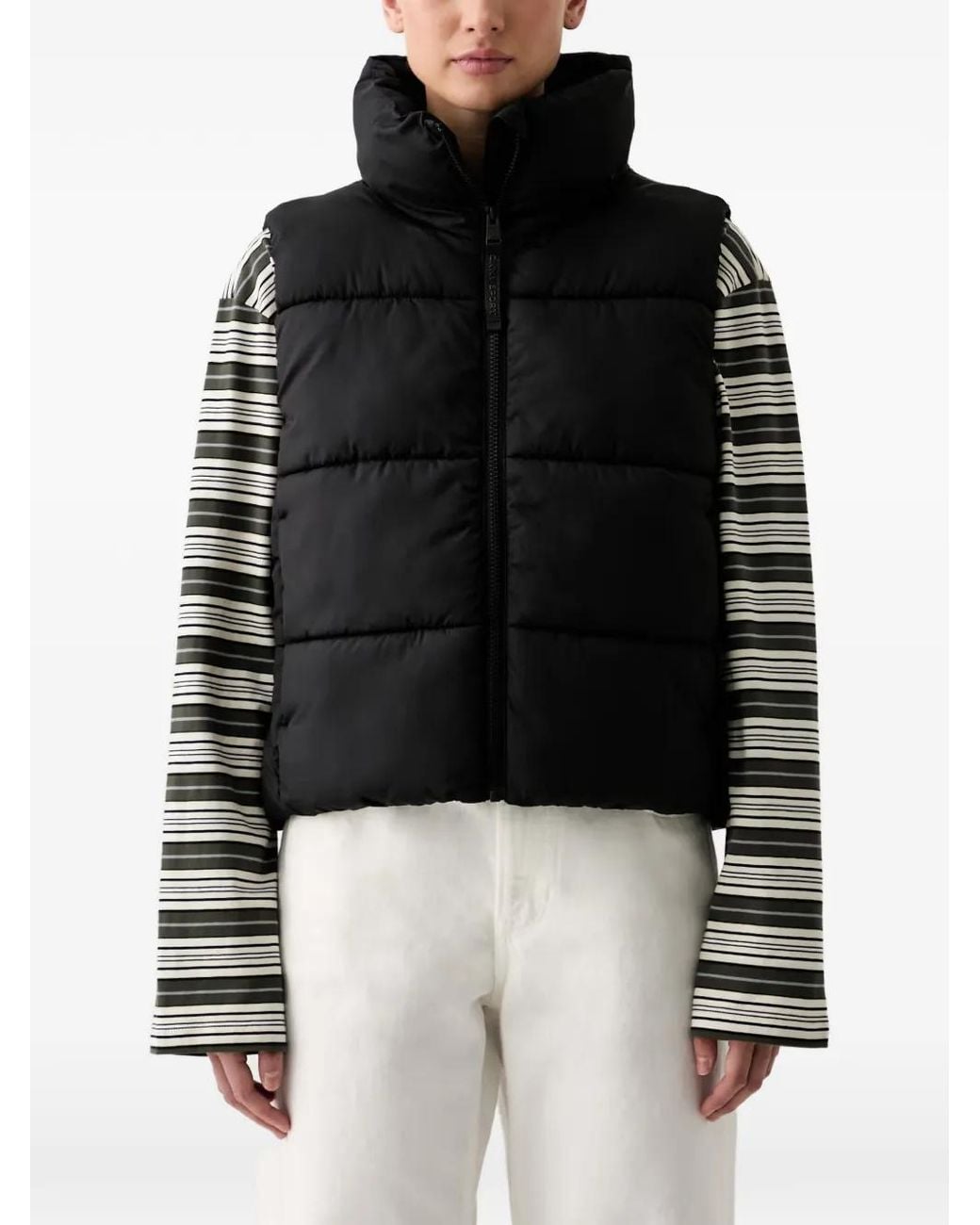 DKNY Black Gesteppte Weste