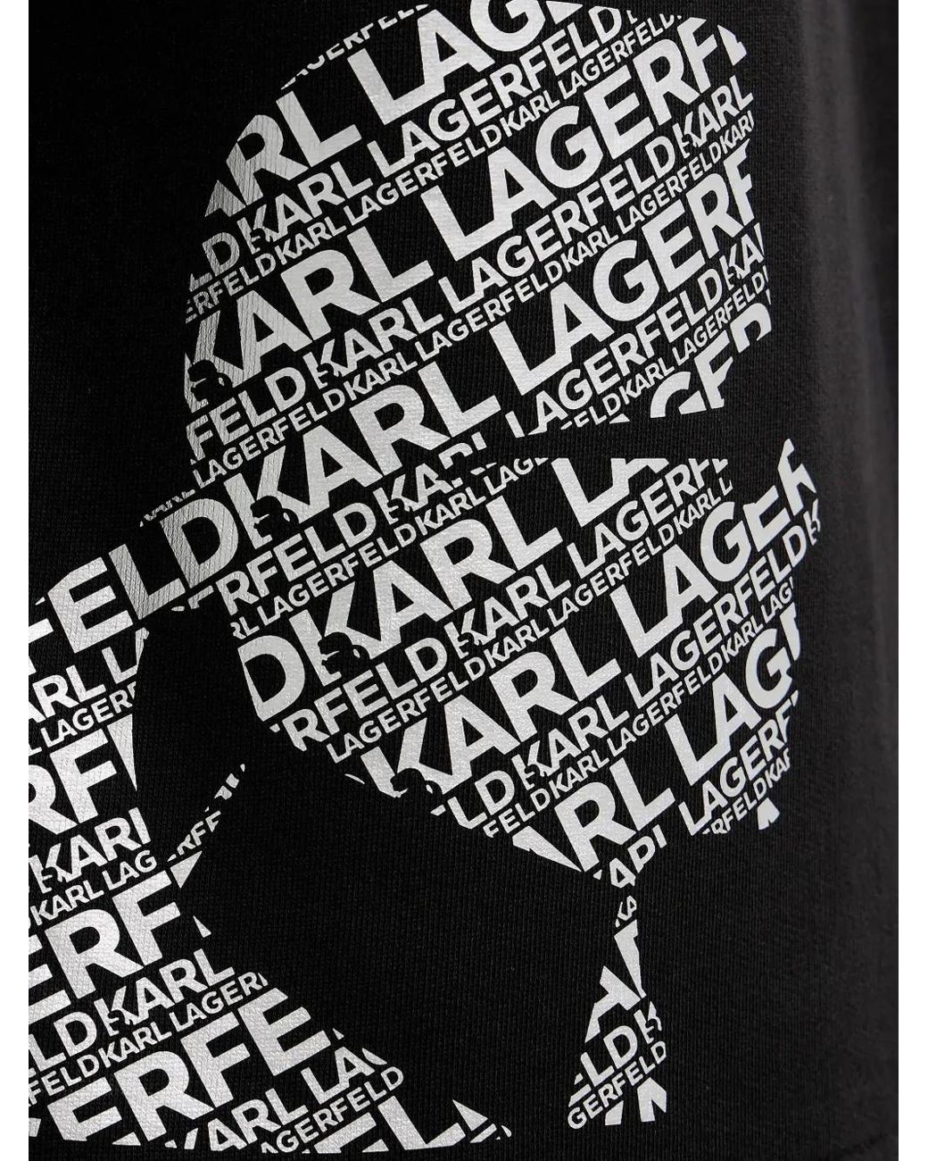 Karl Lagerfeld Black Logo Hoodie for men