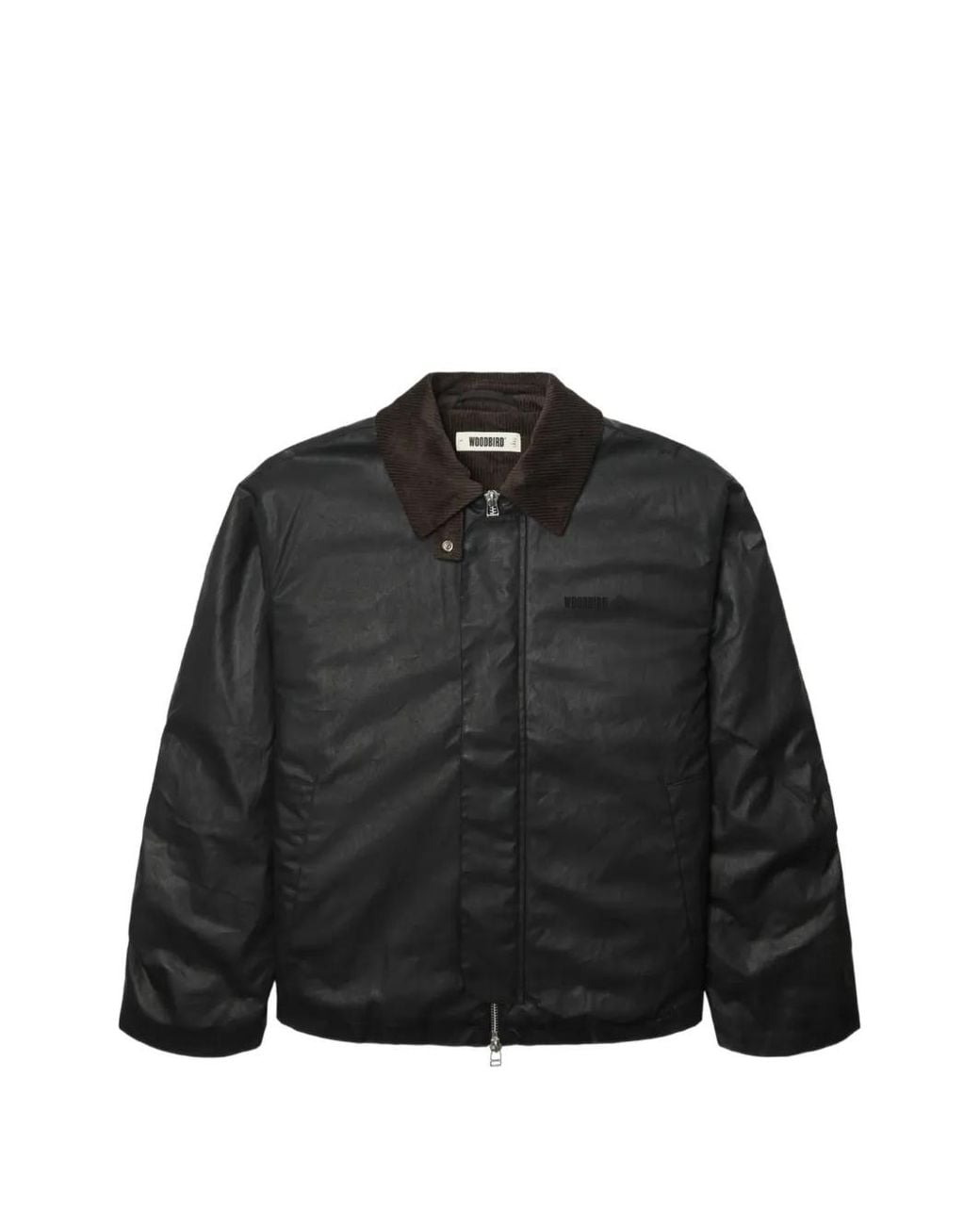 Woodbird Black Wbping Waxed Jacket for men