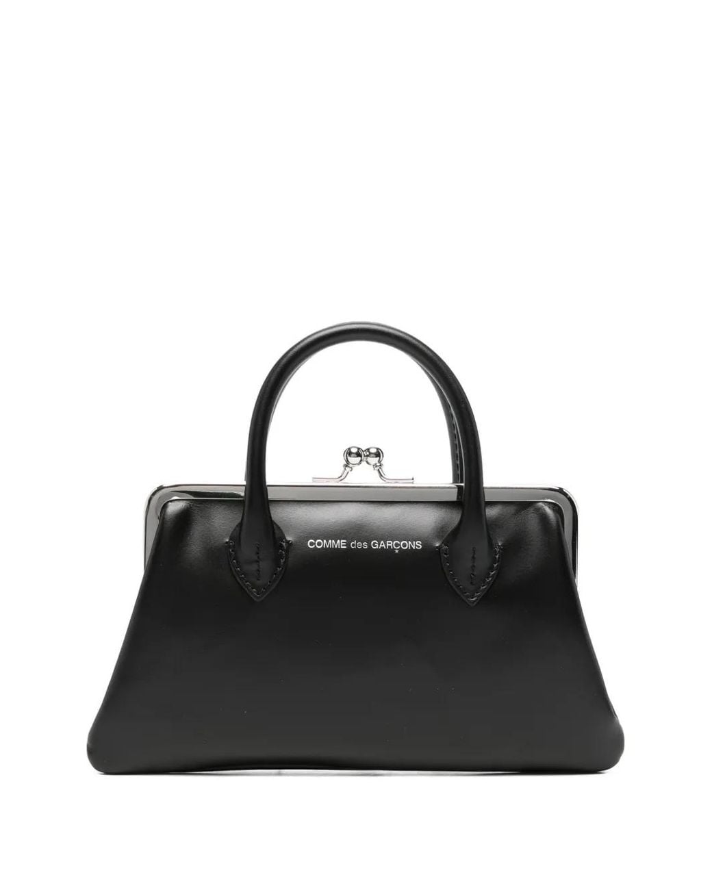 Comme des Garçons Black Logo-Print Kiss-Lock Wallet