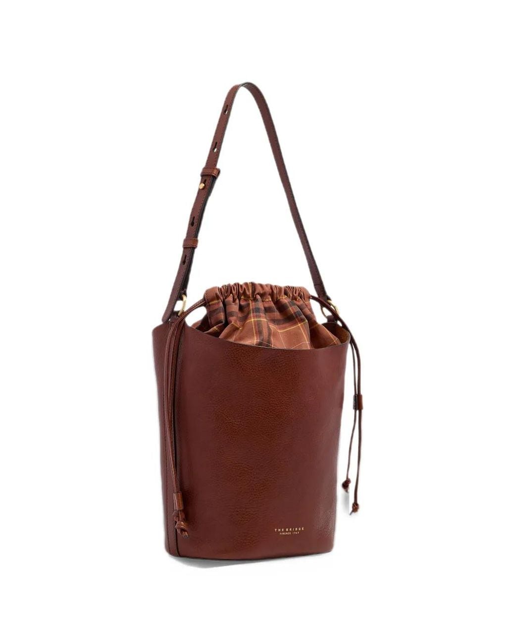 The Bridge Leather Bucket Bag in Purple | Lyst