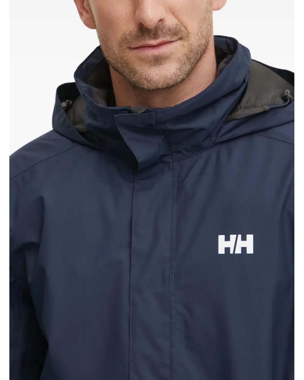 Helly Hansen Blue Logo-Detail Hooded Jacket for men