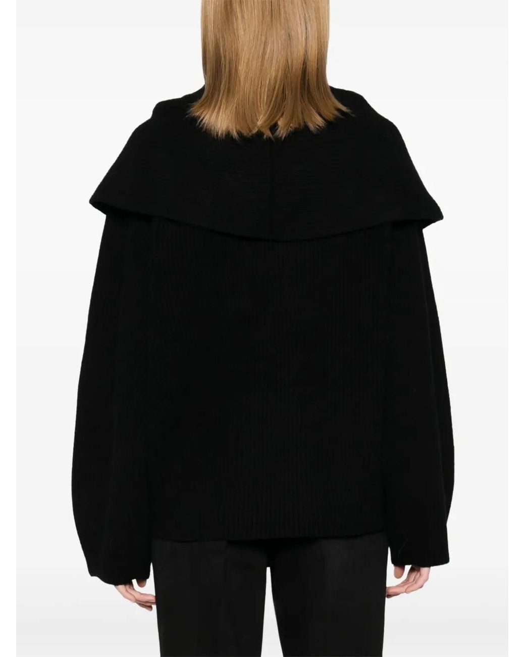 Totême  Black Shawl-Lapels Cardigan