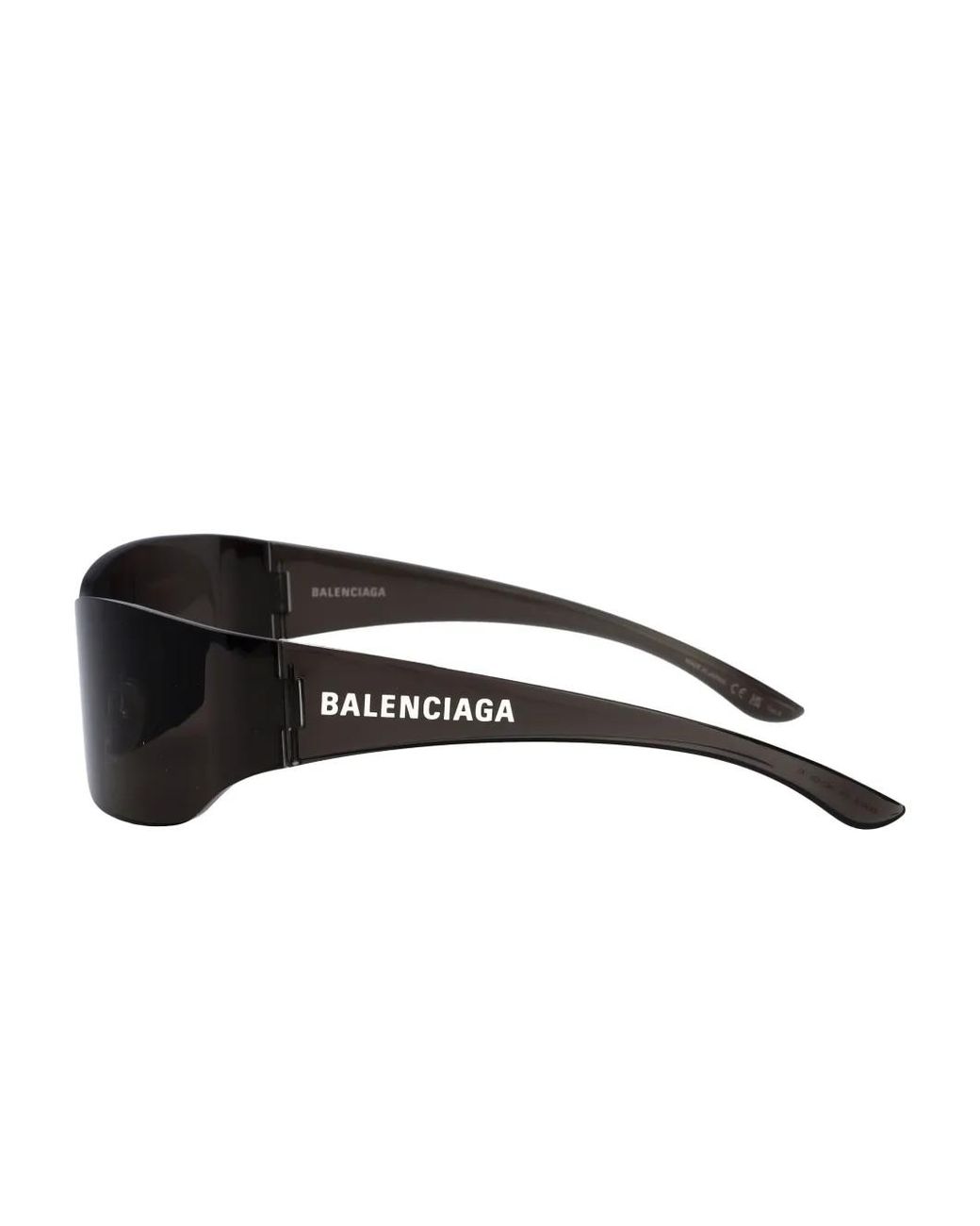 Balenciaga Black Mono Square-Frame Sunglasses