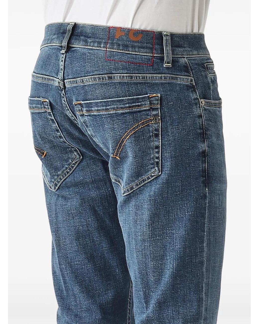 Dondup Blue Cotton Trousers for men