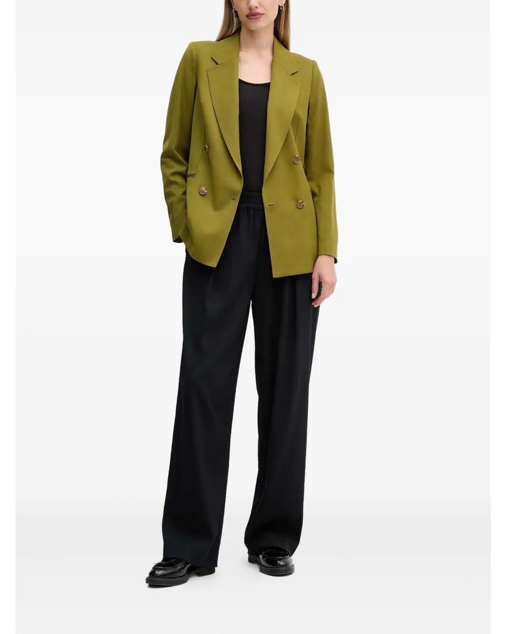 Benetton Green Double-Breasted Blazer