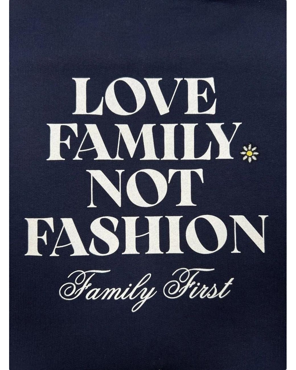 FAMILY FIRST Blue Floral-Embroidered Sweatshirt for men