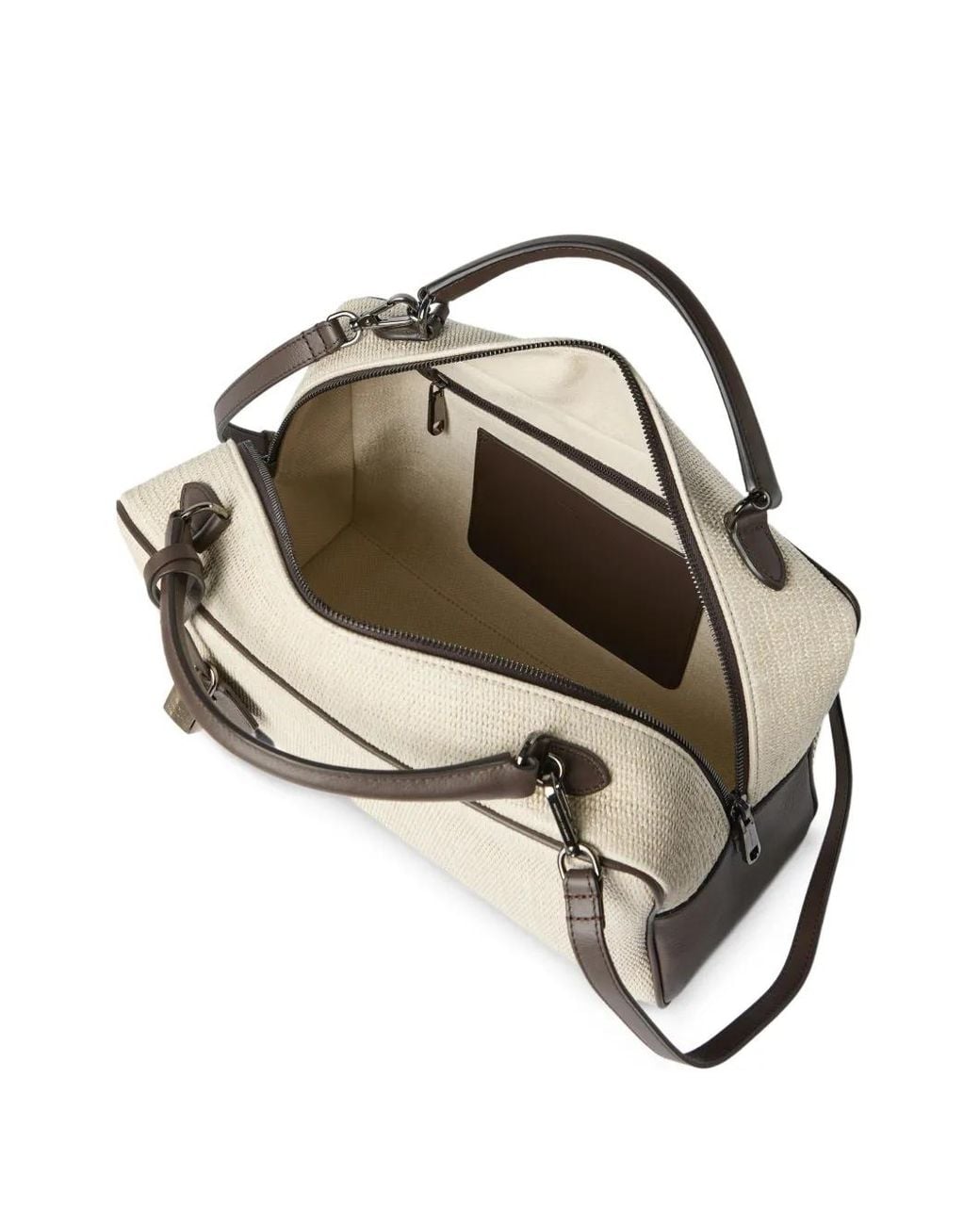 Brunello Cucinelli Metallic Explorer Boston Leather Tote Bag