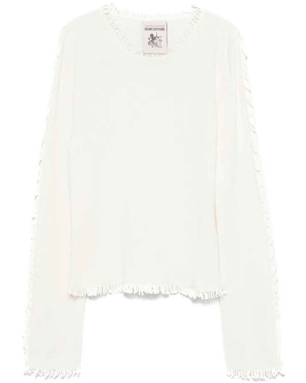 Semicouture White Isobel Sweater