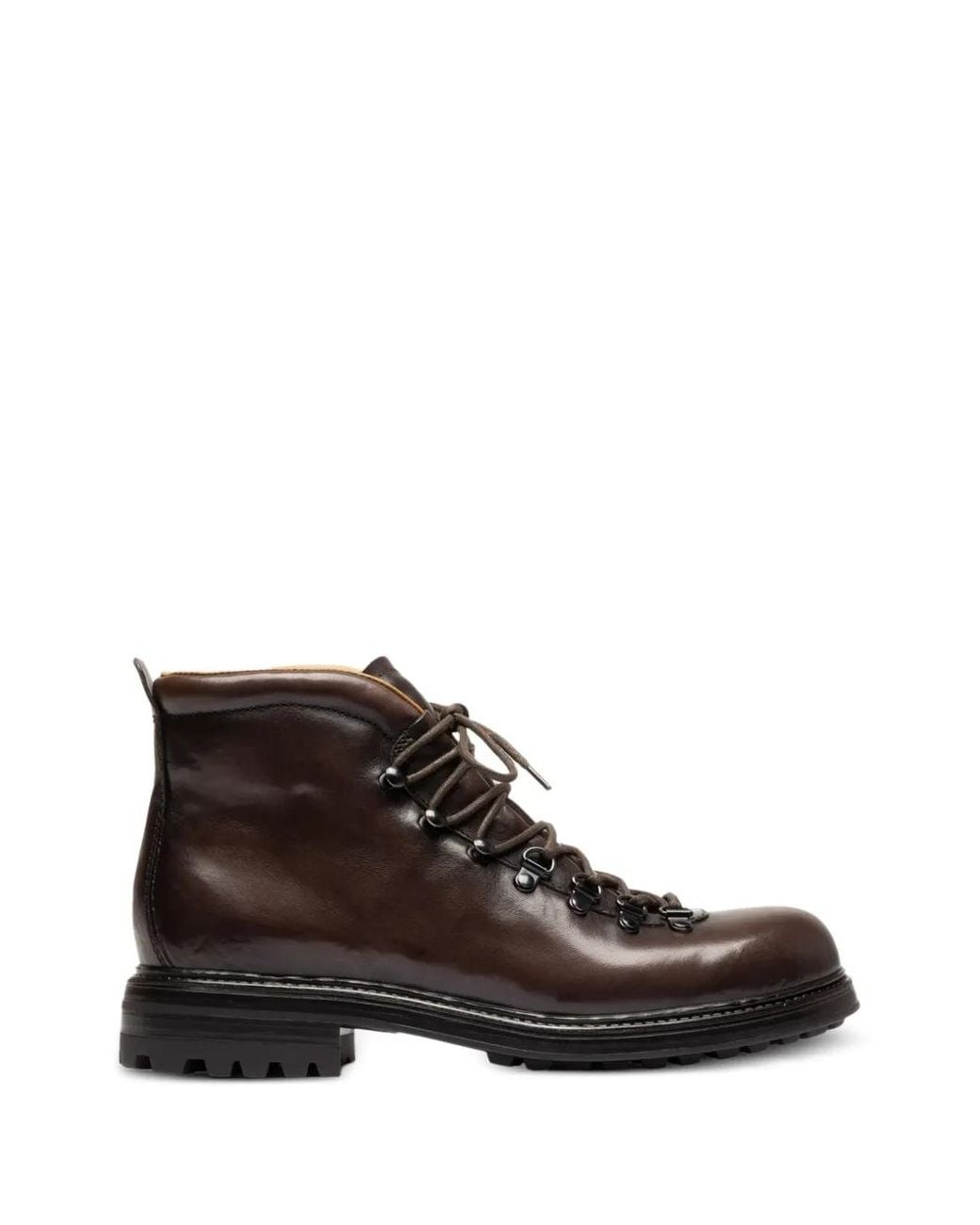 Officine Creative Brown Leather Lace-Up Boots for men